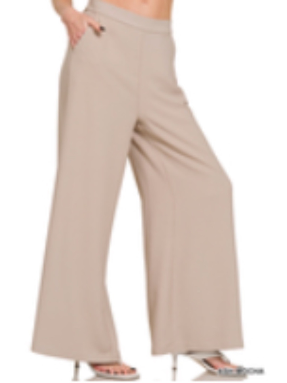 #1200 Zenana Relaxed Fit Elastic Waisted Wide Leg Pants